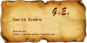 Gerle Endre névjegykártya