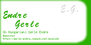 endre gerle business card